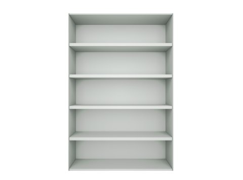 White Bookshelf, 35 x 77 in.